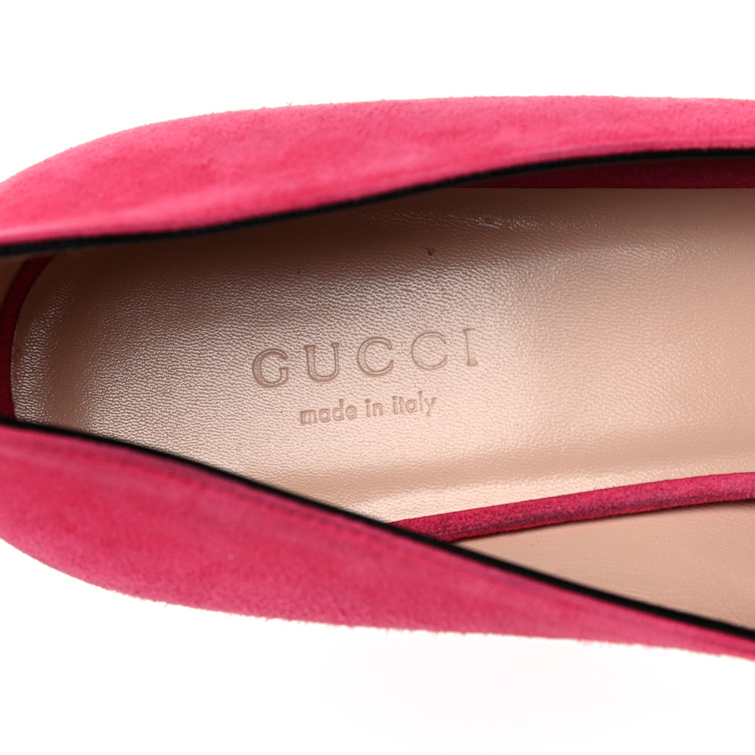 Gucci Kid Scamosciato GG Marmont Fringe 50mm Loafer Pumps 39.5 Hot Pink 6 of 8