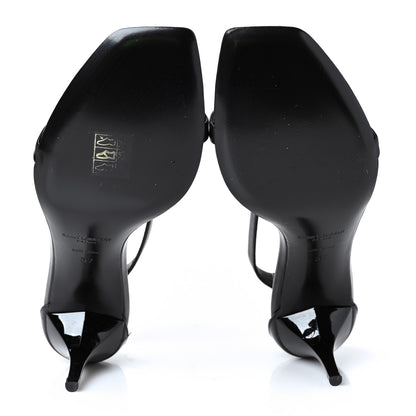 Saint Laurent Lambskin Ankle Strap Sandals 37 Black 5 of 8