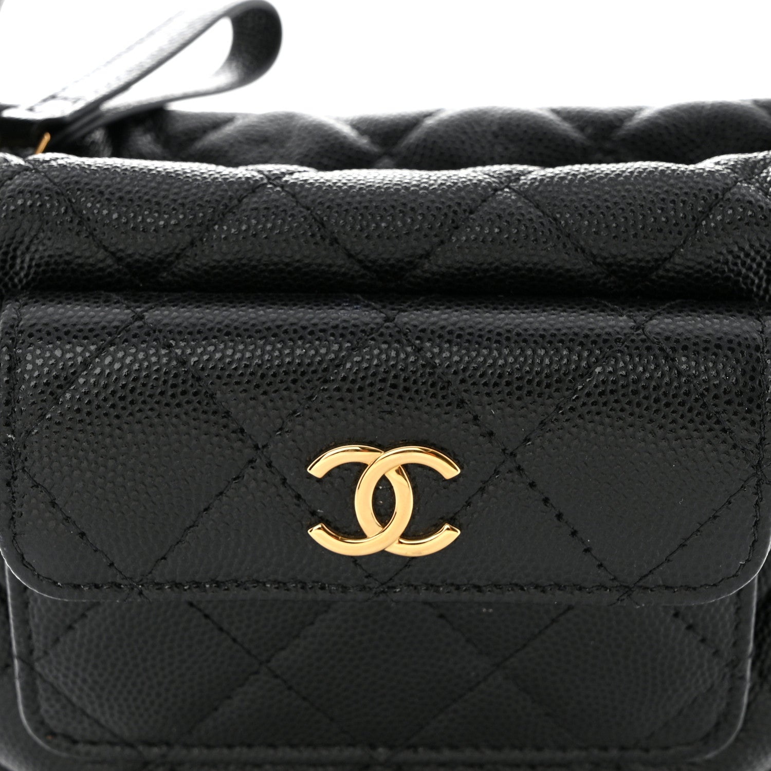 Chanel Caviar Quilted Polly Pocket Pouch Hobo Black 9 of 11