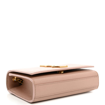 Saint Laurent Grain De Poudre Small Monogram Kate Satchel Pale Blush 4 of 11