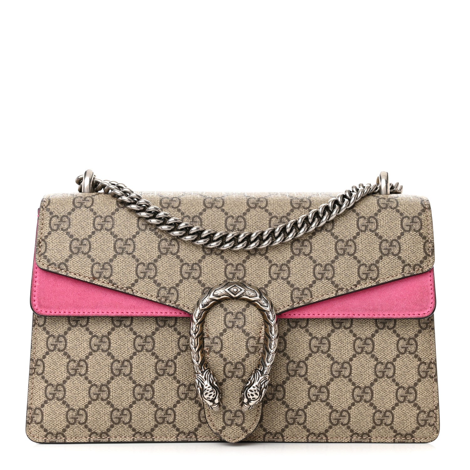 Gucci GG Supreme Monogram Small Dionysus Shoulder Bag Pink 1 of 14