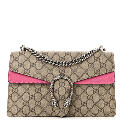 Gucci GG Supreme Monogram Small Dionysus Shoulder Bag Pink 1 of 14