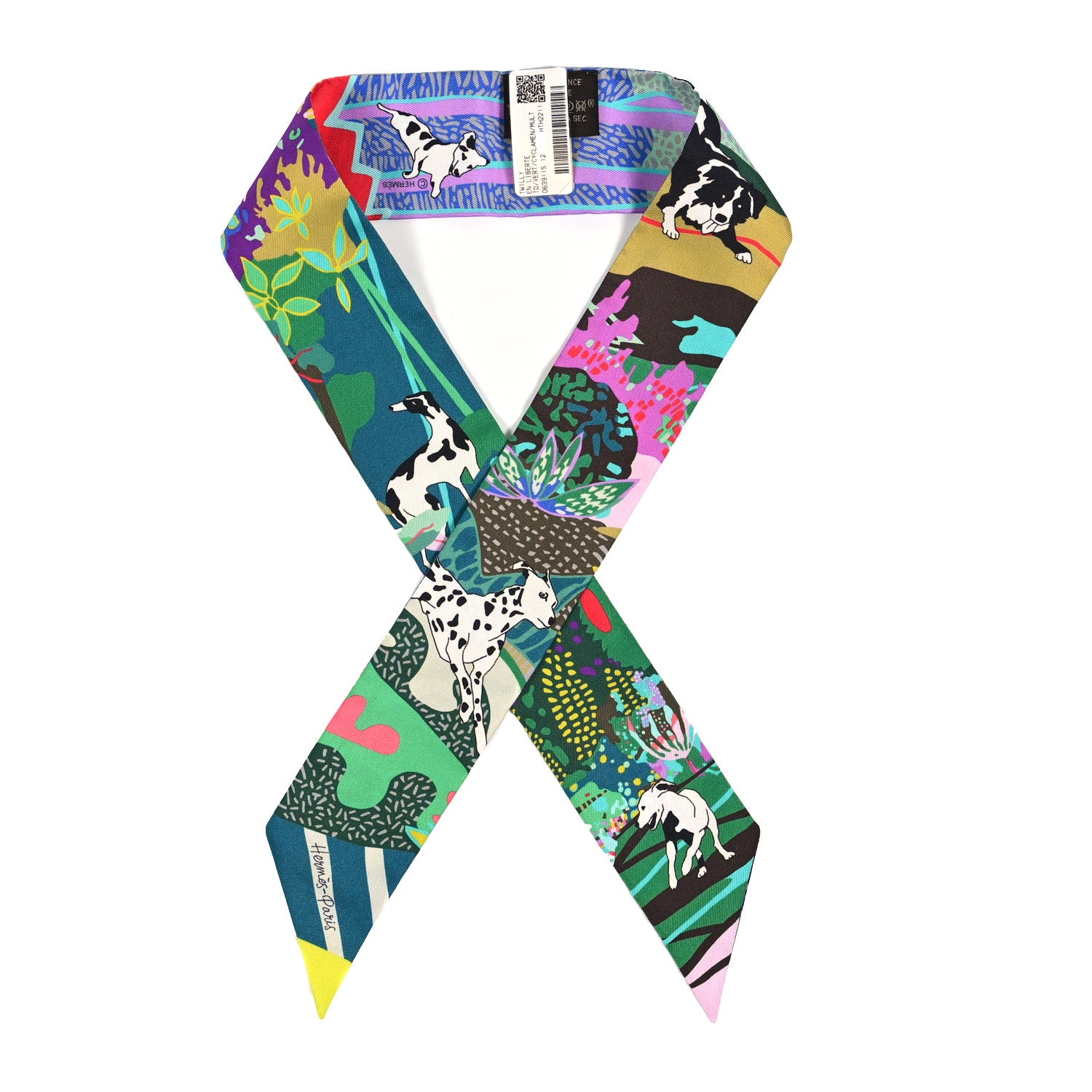 Hermes Silk En Liberte Twilly Vert Cyclamen Multicolor 1 of 3