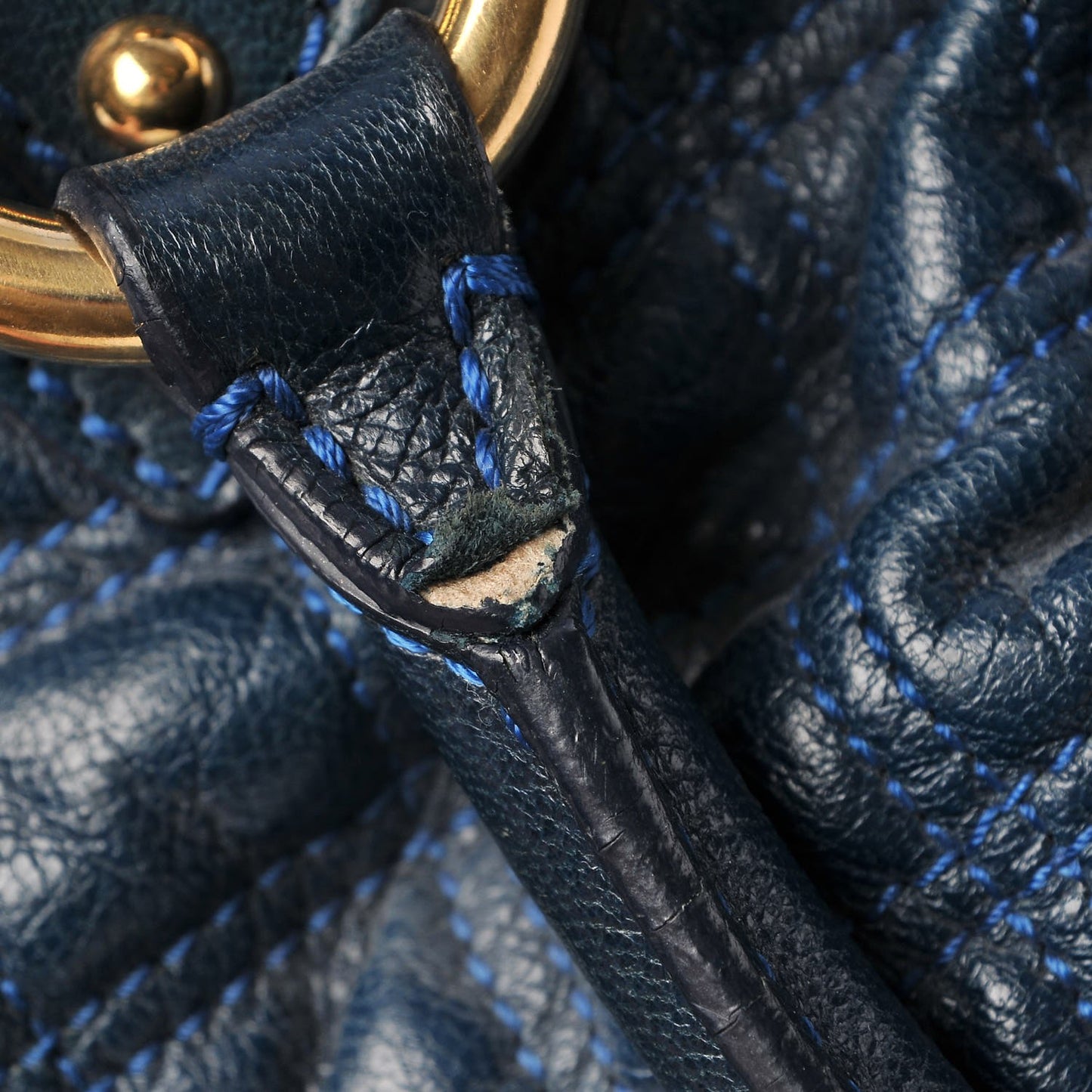 Lambskin Quilted Small Cecilia Saphhire