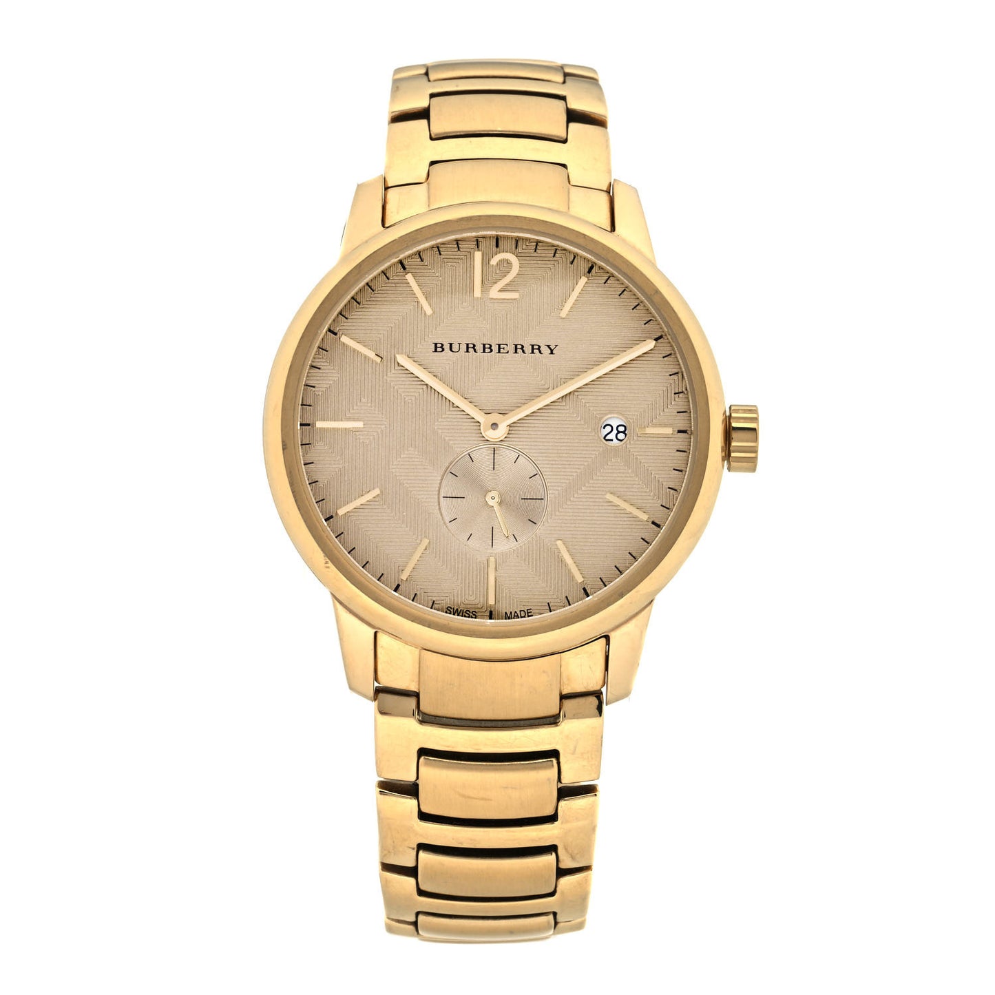 Stainless Steel 40mm Classic Round Quartz Watch Gold BU10006