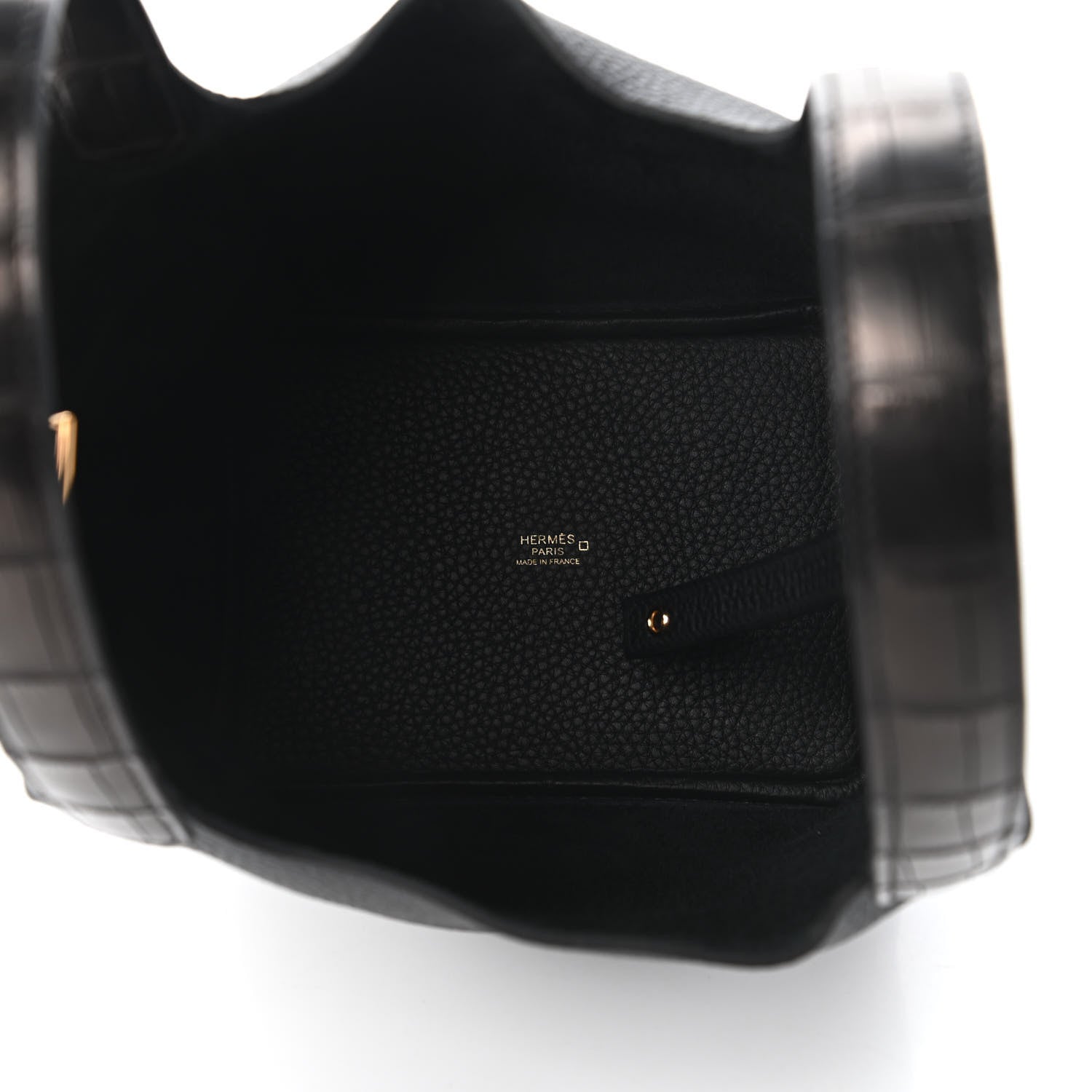 Hermes Taurillon Clemence Matte Alligator Picotin Lock Touch 18 PM Black 5 of 11
