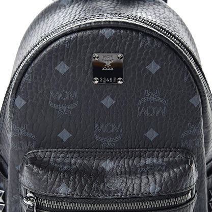 MCM Visetos Side Stud Mini Stark Backpack Black 9 of 11