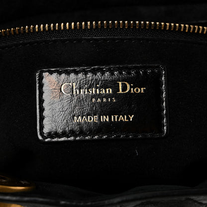 Christian Dior Crinkled Patent Cannage Medium Bohemian Lady Dior Black 6 of 10