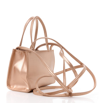 Telfar Metallic Vegan Leather Small Shopping Bag Copper 3 of 10