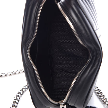 Prada Soft Calfskin Diagramme Crossbody Bag Black 5 of 9