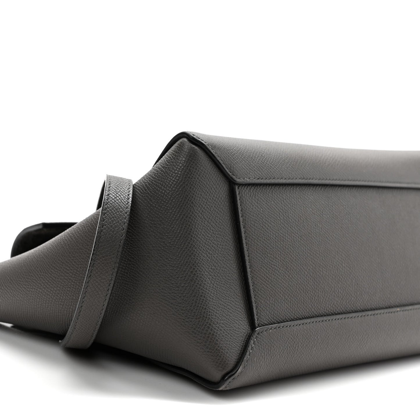 Grained Calfskin Micro Belt Bag Grey