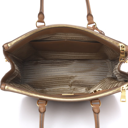 Prada Saffiano Large Galleria Double Zip Tote Caramel 5 of 11