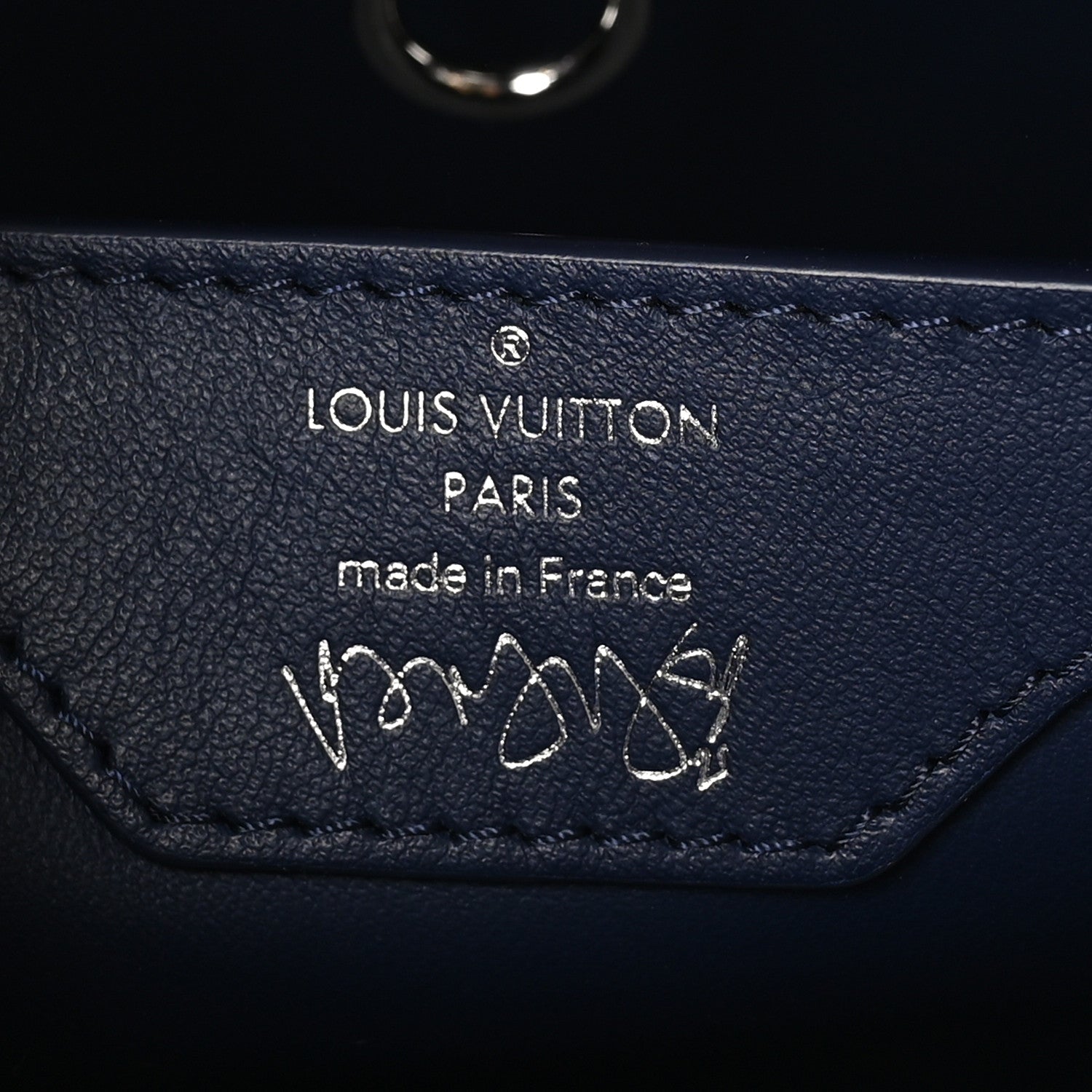 Louis Vuitton X DONNA HUANCA Taurillon Fabric Arty Capucines MM Blue Multicolor 6 of 10
