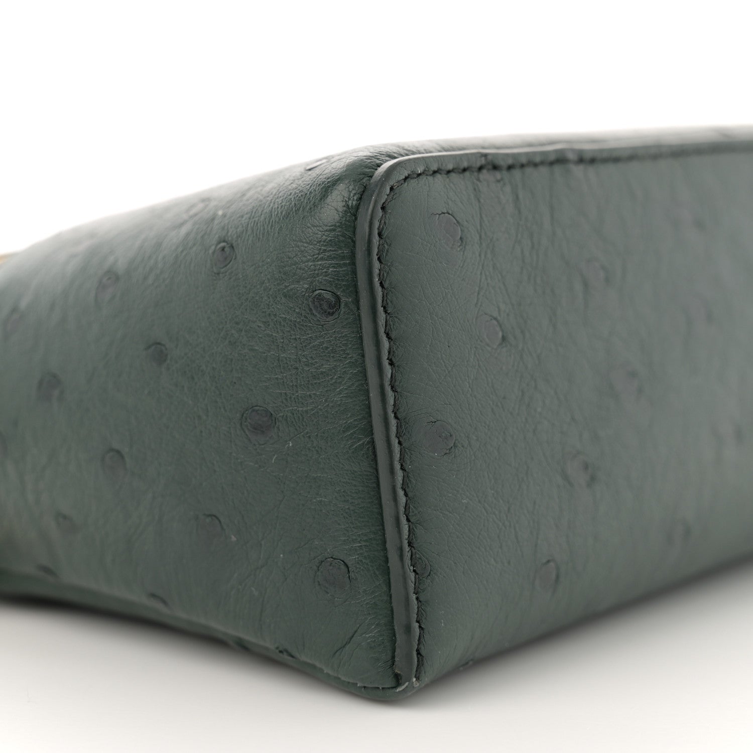Loro Piana Ostrich L19 Extra Pocket Pouch Forest Green 8 of 9