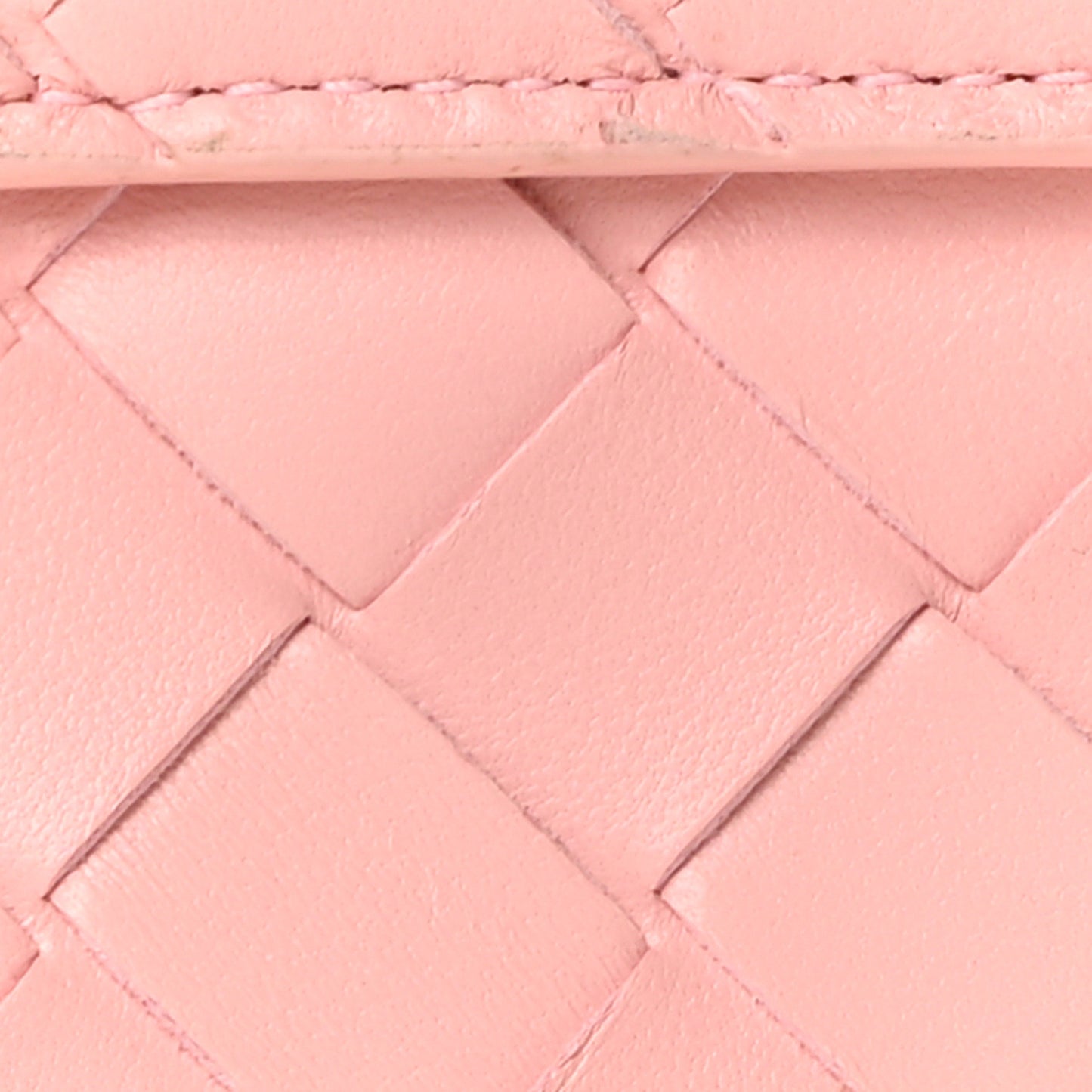 Nappa Intrecciato Long Andiamo Top Handle Clutch Rose