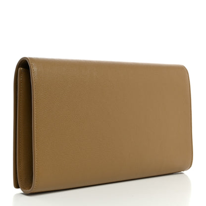 Saint Laurent Calfskin Monogram Large Belle De Jour Clutch Beige 3 of 7