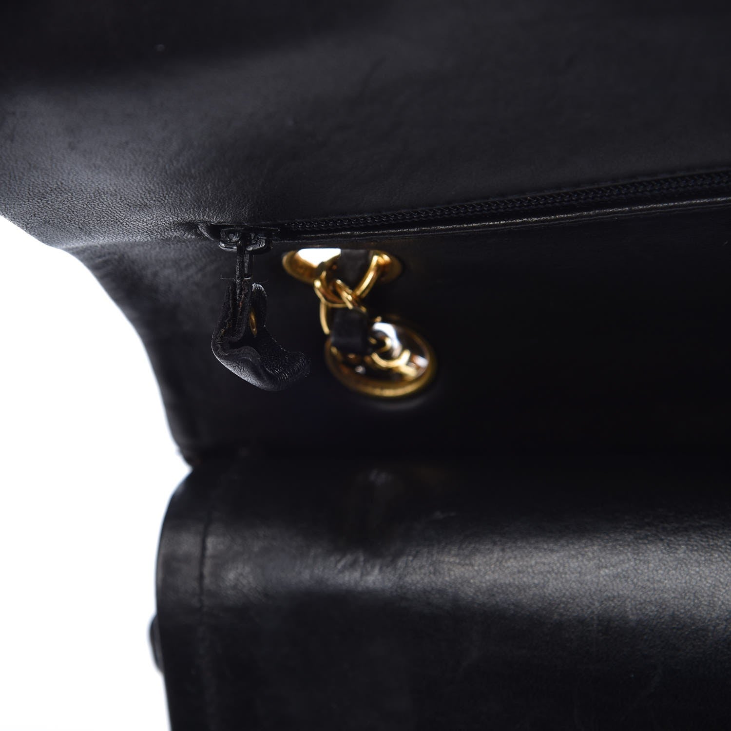 Chanel Lambskin Quilted Medium Double Flap Black 10 of 12