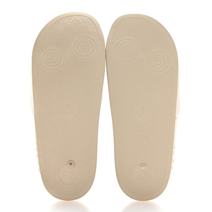 Gucci X BNF Nappa Pantoufle Bananya Womens Pool Slide Sandals 40 Mystic White 6 of 10
