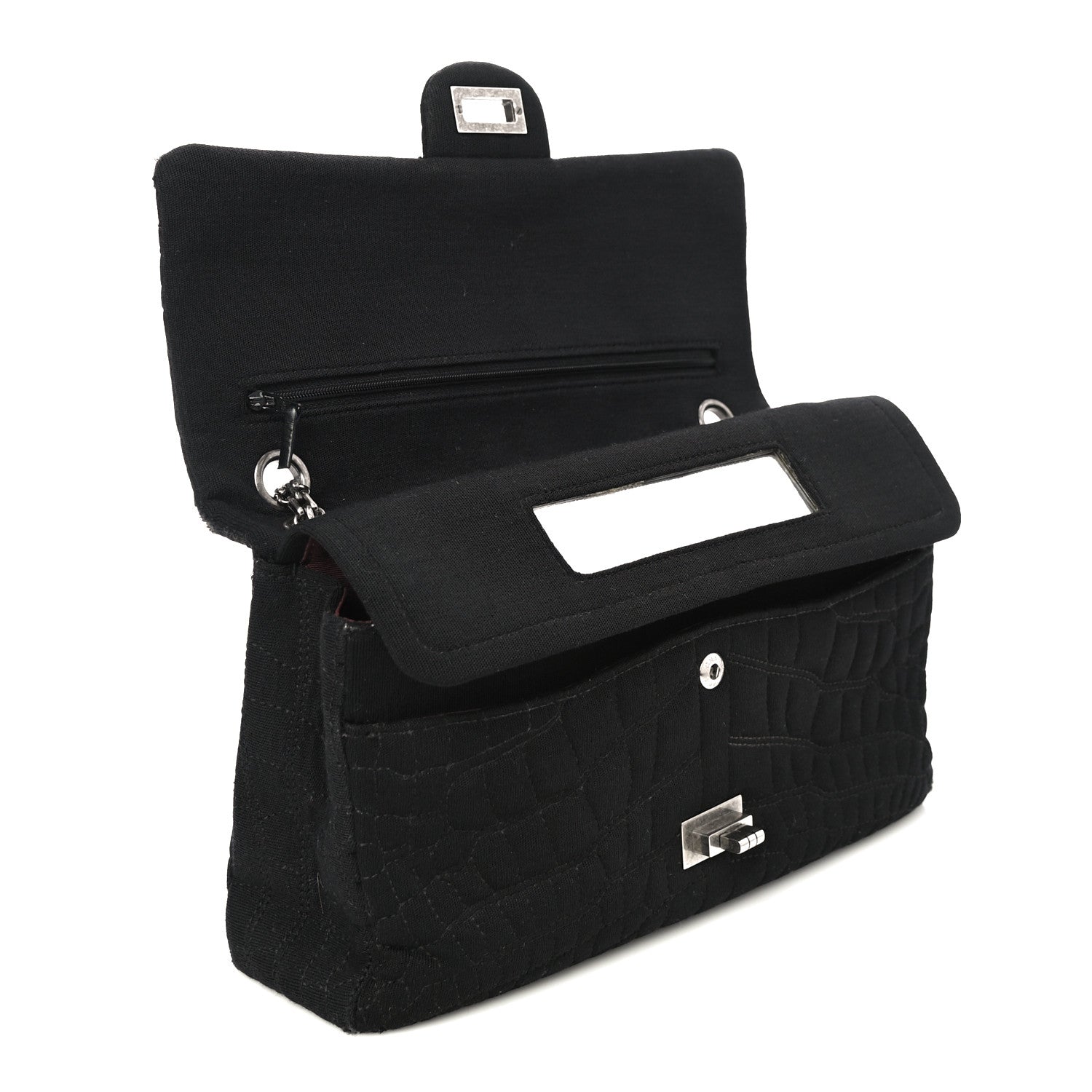 Chanel Jersey Coco's Croc 2.55 Reissue 226 Flap Black 6 of 15
