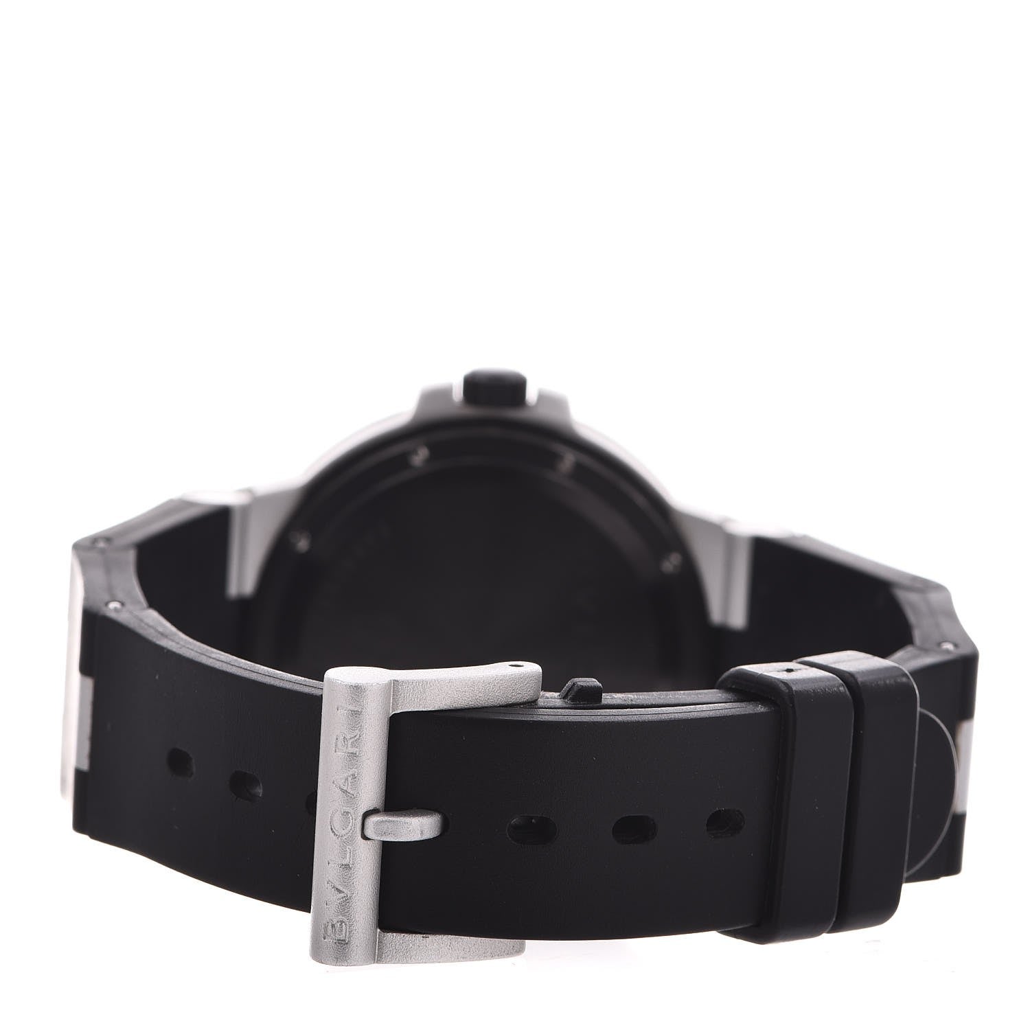 Bulgari Aluminum Rubber 38mm Diagono Quartz Watch 4 of 6