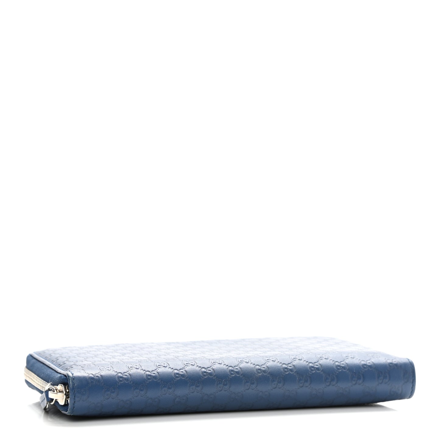 Microguccissima Zip Around Organizer Wallet Deep Cobalt