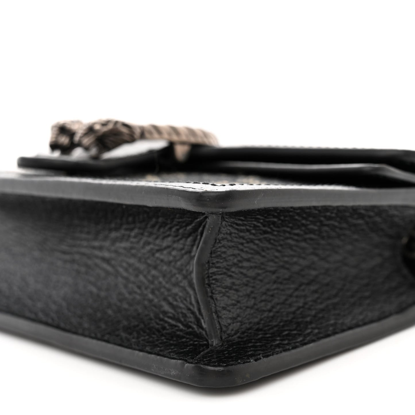 Jacquard Black Denim GG Monogram Super Mini Dionysus Shoulder Bag Black Ivory