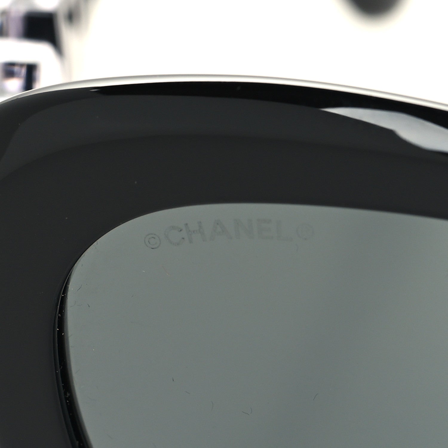 Chanel Acetate Glass Pearls Cat Eye Sunglasses 5443-H Black 7 of 8