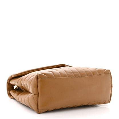 Saint Laurent Calfskin Y Quilted Monogram Medium Loulou Chain Satchel Natural Tan 4 of 10