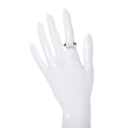 Bulgari 18K Yellow Gold White Ceramic Amethyst Pink Tourmaline Chandora Ring 52 6 2 of 7