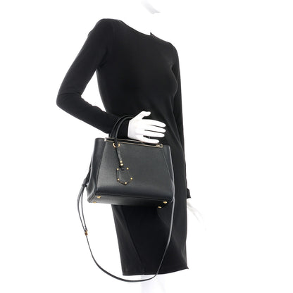 Fendi Vitello Elite Petite 2Jours Tote Black 2 of 9