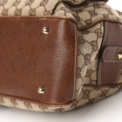 Gucci Monogram Canvas Bamboo Top Handle Bag Brown 7 of 13