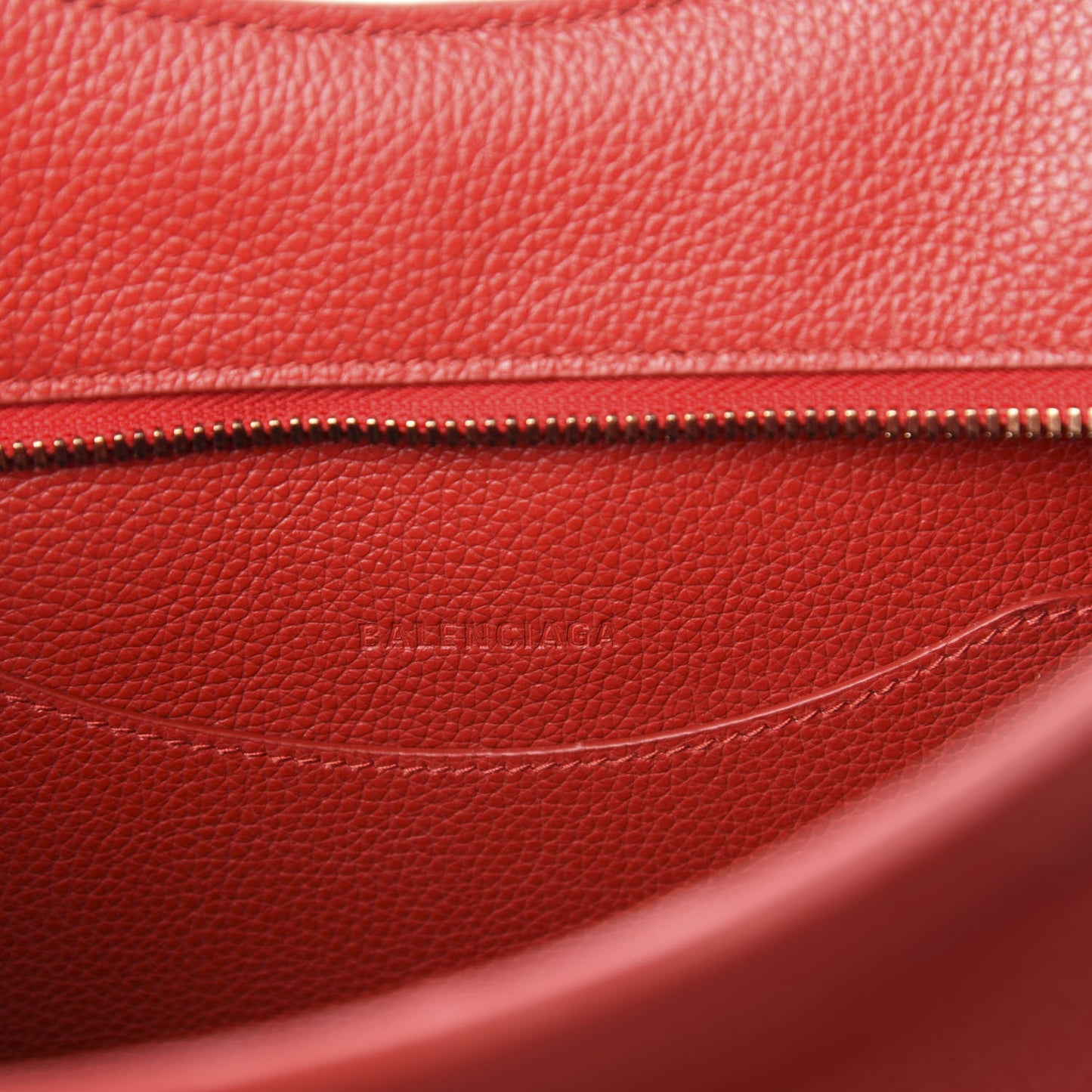 Grained Calfskin Neo Classic Gold Hardware S City Medium Red