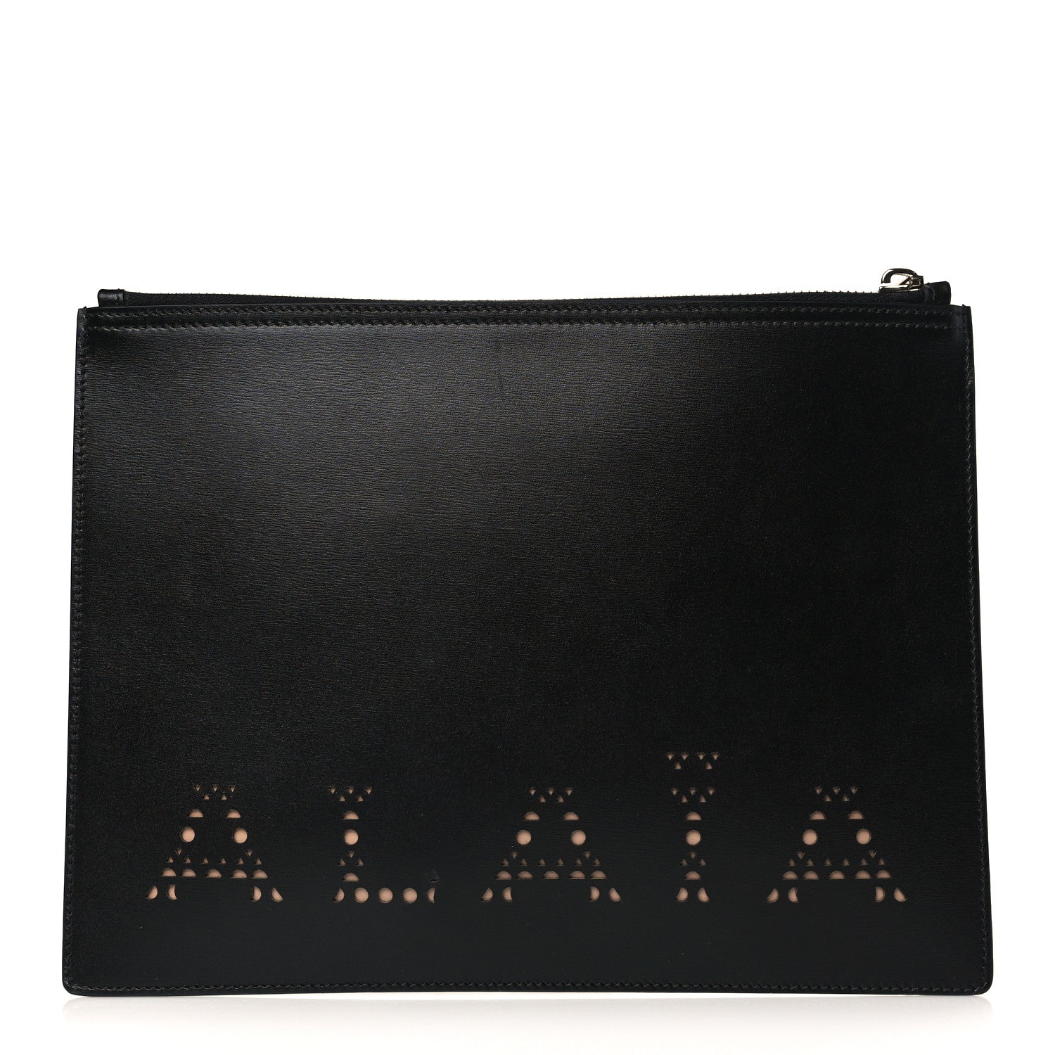 Alaia Calfskin Laser Cut Logo Pouch Black 1 of 6