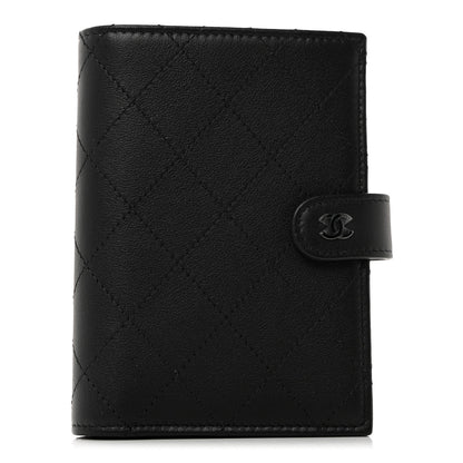 Chanel Grained Calfskin Quilted passport Holder Wallet So Black 1 of 8