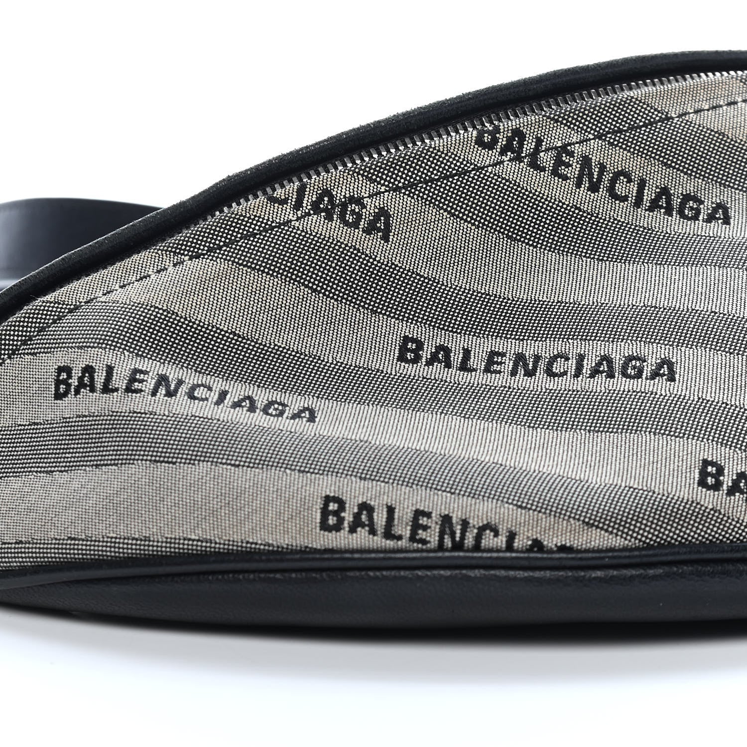 Balenciaga Canvas Jacquard Diagonal Allover Logo XS Souvenir Belt Bag Gris 7 of 9