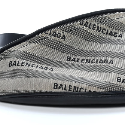 Balenciaga Canvas Jacquard Diagonal Allover Logo XS Souvenir Belt Bag Gris 7 of 9