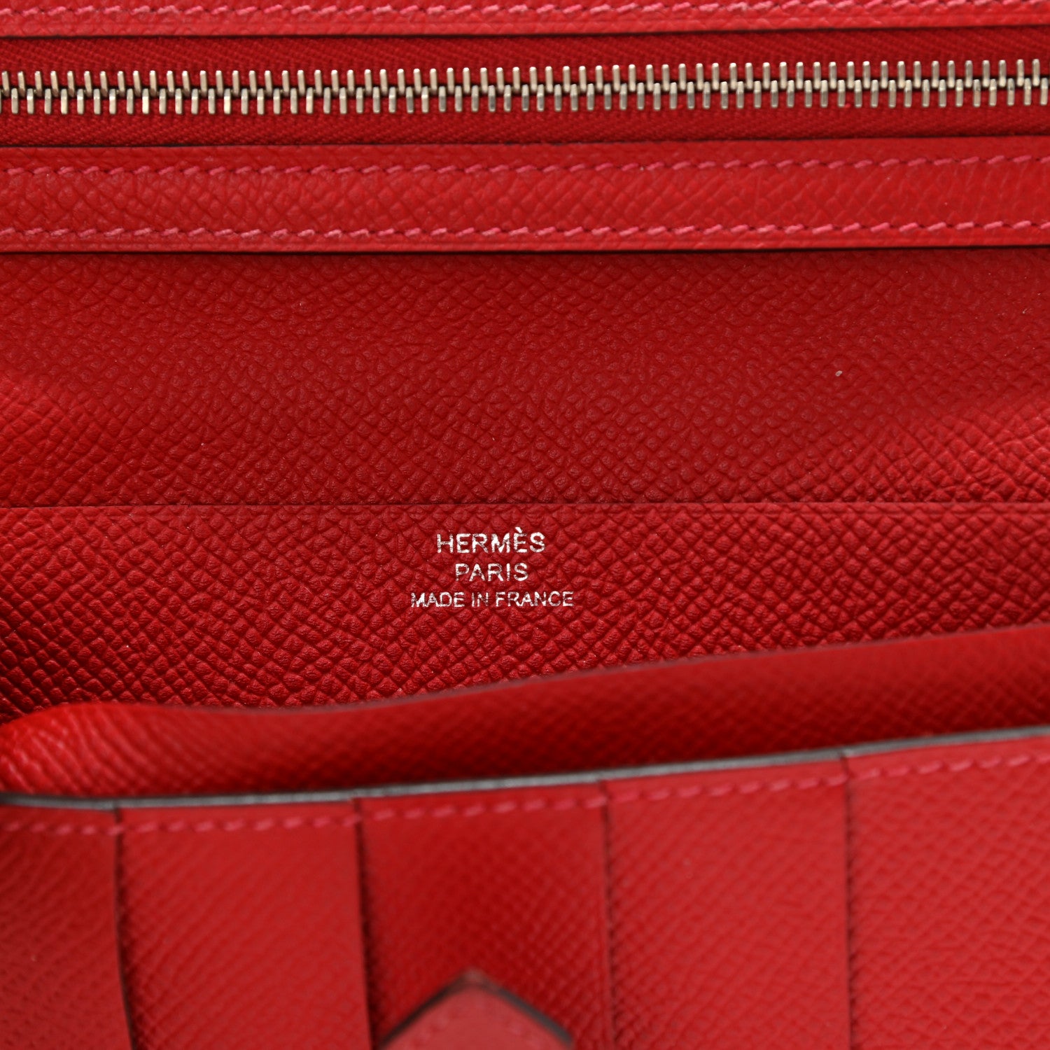 Hermes Epsom Bi-Color Bearn Gusset Wallet Rouge H Rouge Casaque 6 of 8