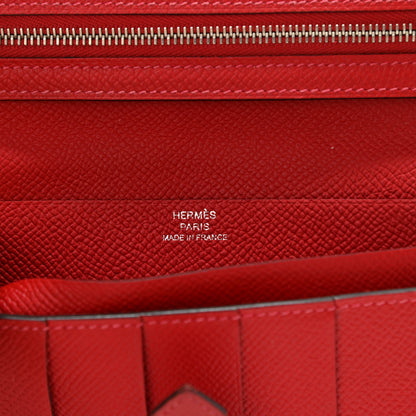 Hermes Epsom Bi-Color Bearn Gusset Wallet Rouge H Rouge Casaque 6 of 8