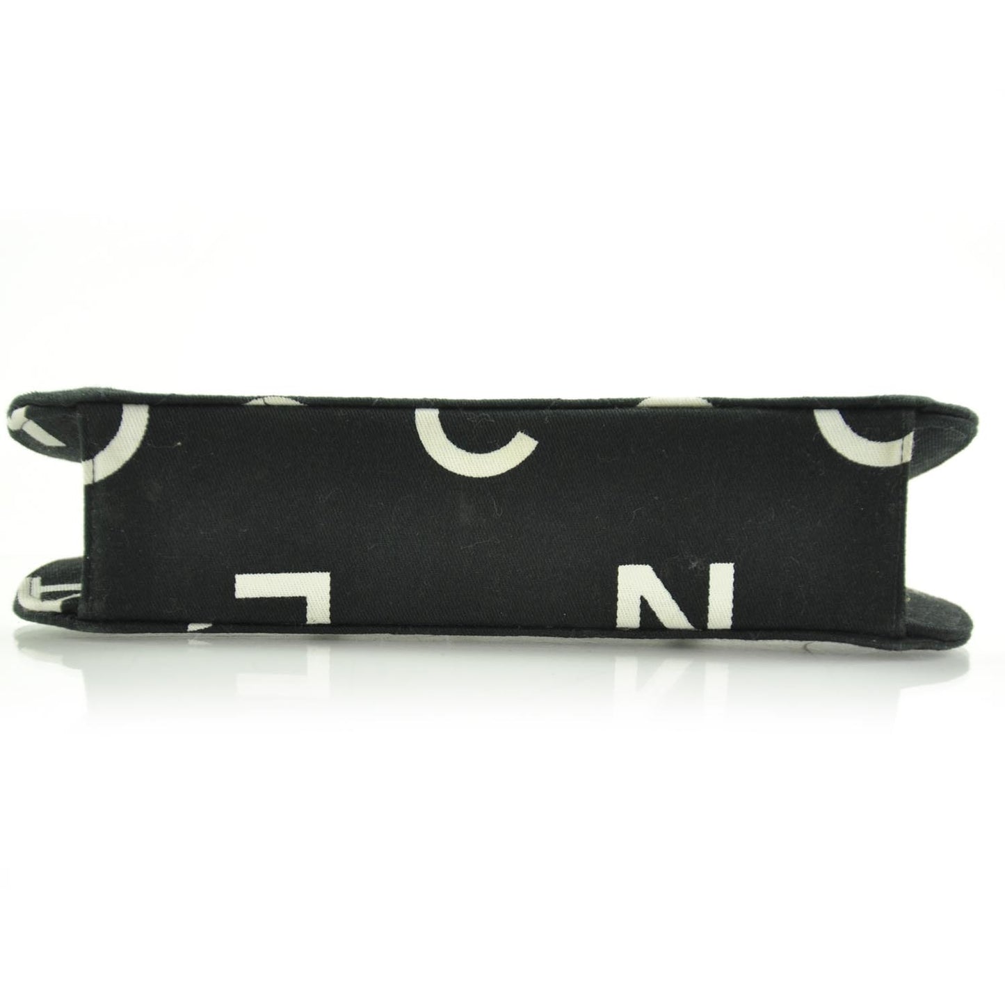 Canvas Quilted Coco ID Chain Bag Black