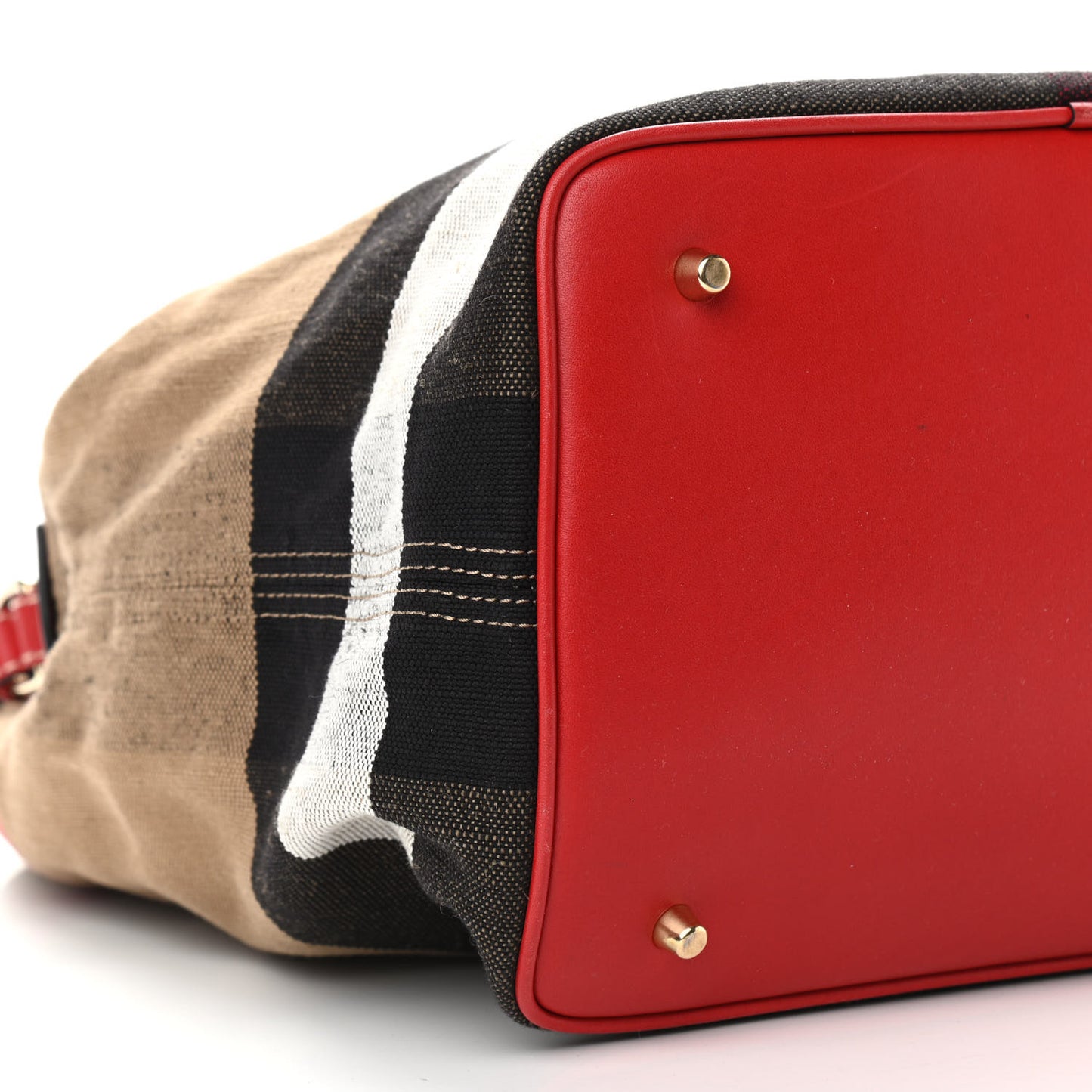 Canvas Mega Check Medium Ashby Hobo Cadmium Red