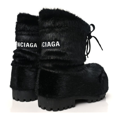Balenciaga Faux Mink Alaska Low Boots 37-38 Black 5 of 9