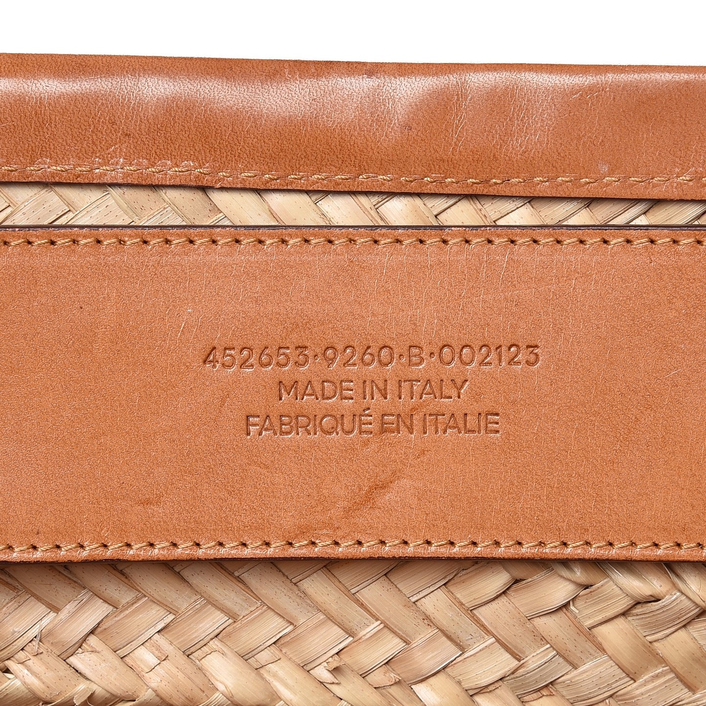 Straw Calfskin Medium Bistrot Panier Tote Natural