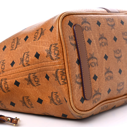 MCM Visetos Medium Liz Reversible Shopper Tote Cognac 6 of 18