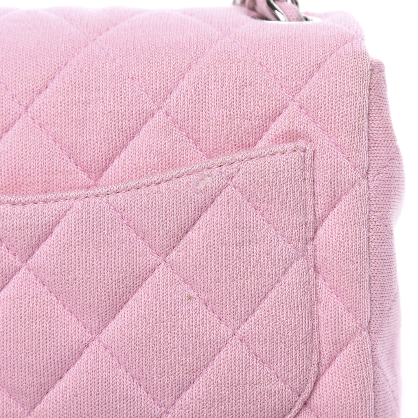 Jersey Quilted Mini Square Flap Pink