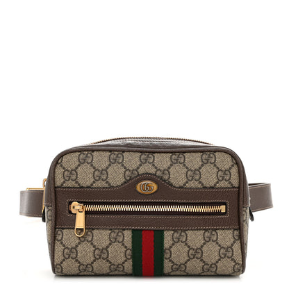 Gucci GG Supreme Monogram Web Small Ophidia Belt Bag 95 38 Dark Brown 1 of 10