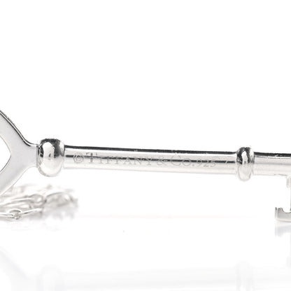 Tiffany Sterling Silver Heart Key Pendant Long Necklace 4 of 4