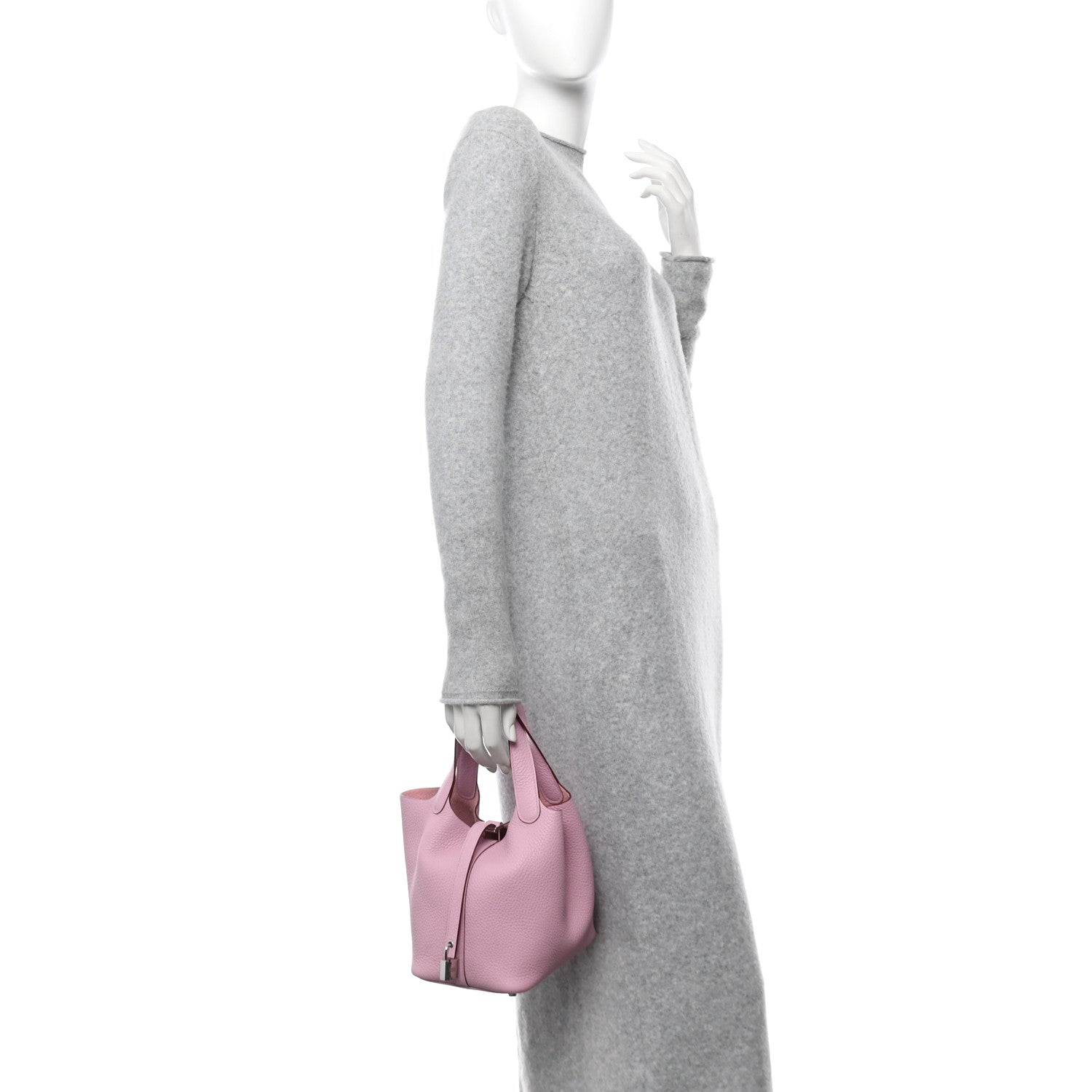 Hermes Taurillon Clemence Picotin Lock 18 PM Mauve Sylvestre 2 of 11