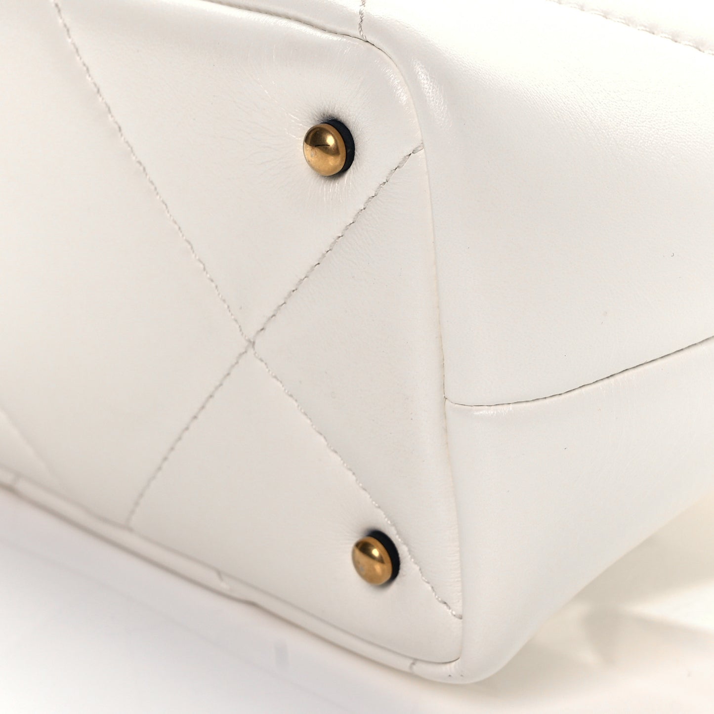 Nappa Small Roman Stud The Handle Bag Ivory