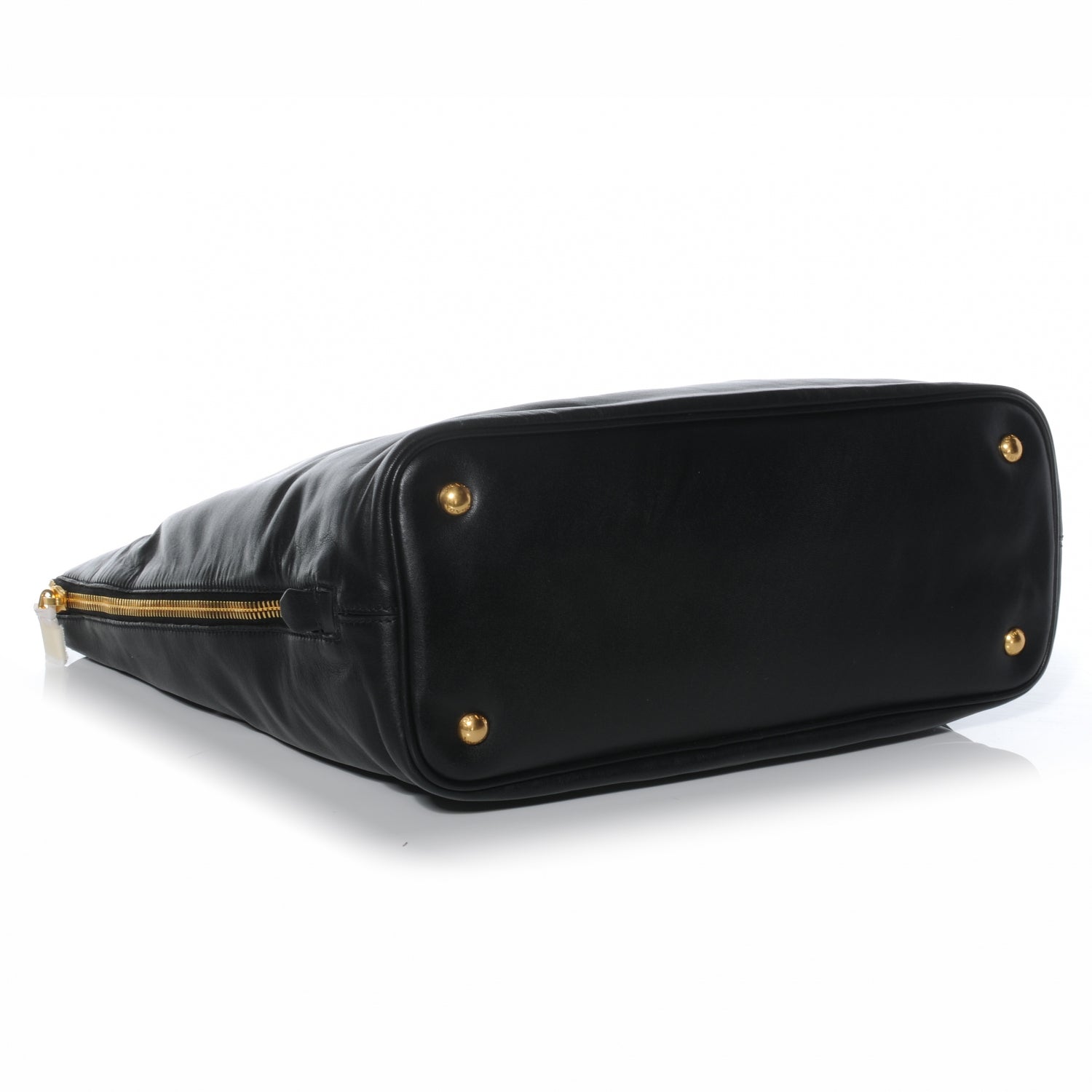 Prada Soft Calf Zipper Tote Nero Black 4 of 8