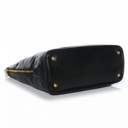 Prada Soft Calf Zipper Tote Nero Black 4 of 8